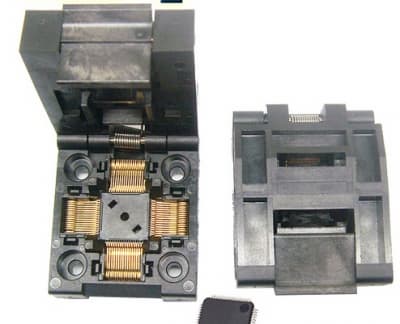 QFP64 ic socket adapter 0_5mm pitch QFP64 programming adapter